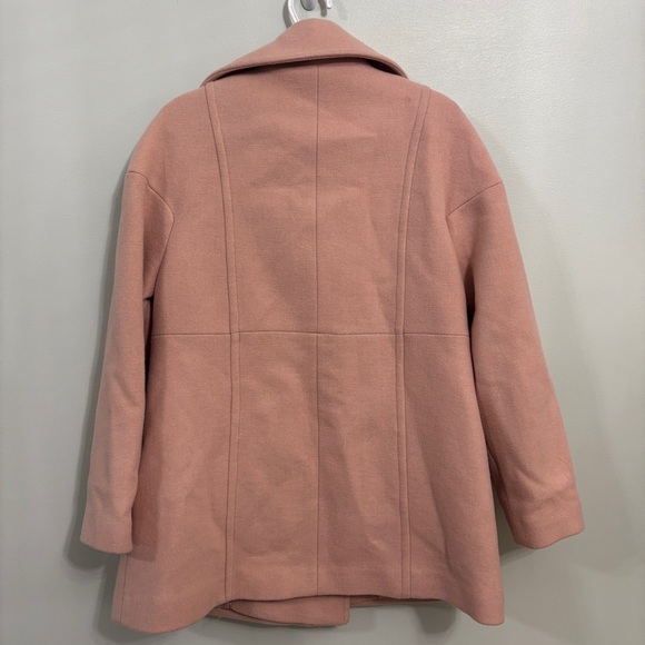 Trina Turk pink wool pea coat size 10 - Picture 6 of 10